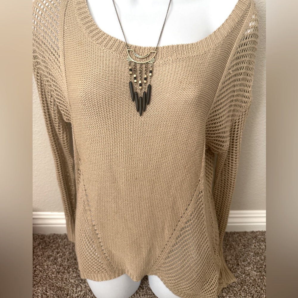 ANGL Beige Knit Sweater